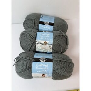 Loops & Threads Snuggly Wuggly Yarn 446yds Dove Grey 5 oz Lot Of 3